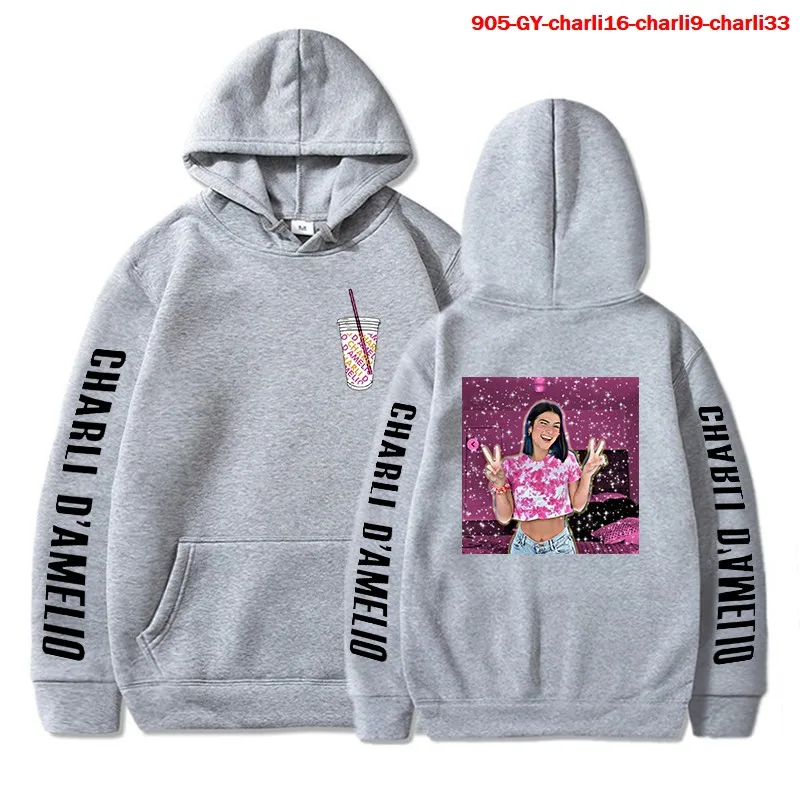 

Harajuku Hoodie Women's Charli Print Winter Clothes Ladies Leisure Sweatshirt O-neck Hoodie Pullover Streetwear Women Clothing