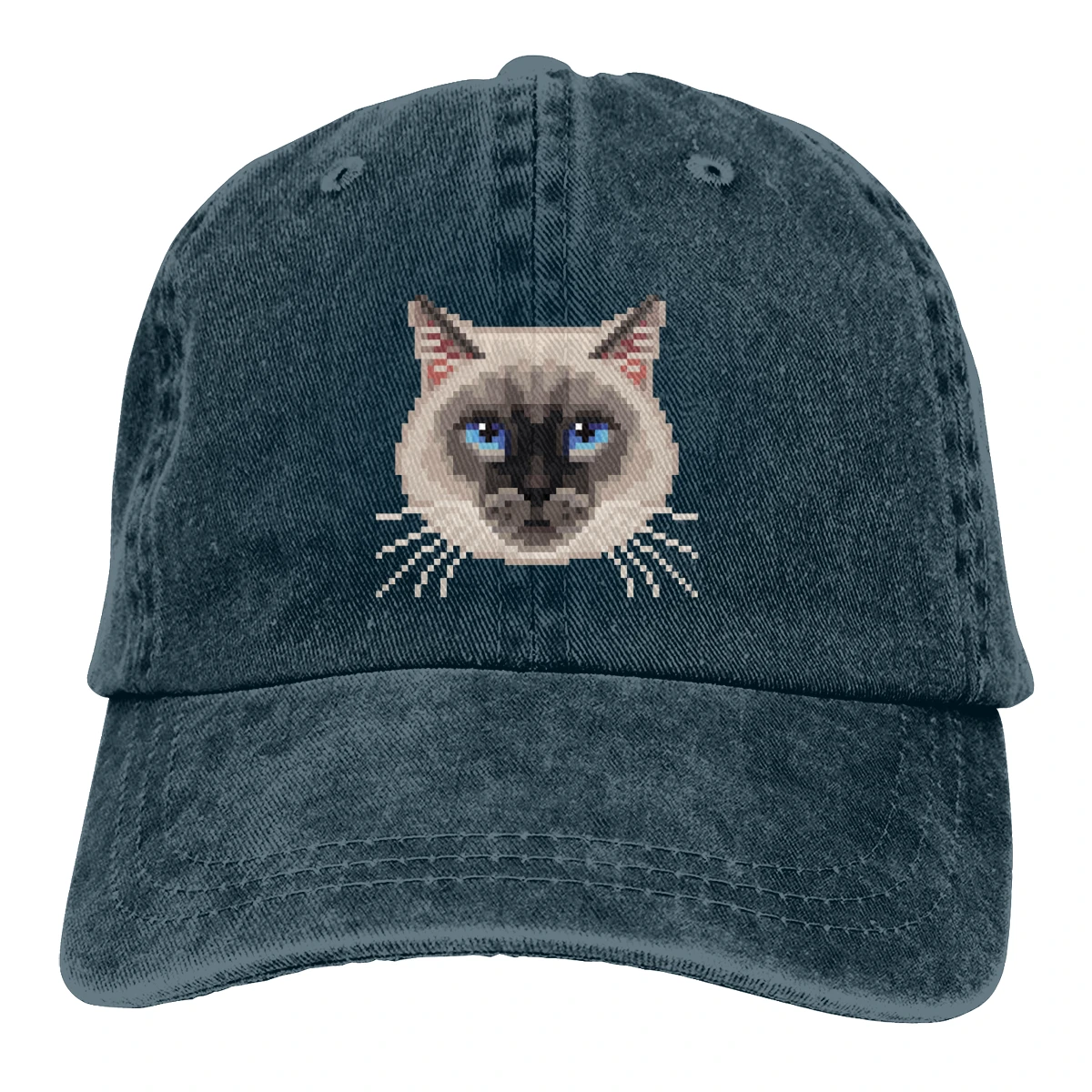 

Cat Face Retro cotton Washed Baseball Cap cowboy hat Fitted Cap Snapback Hat For Men Women Casual big Letter Cap sun hat outdoor
