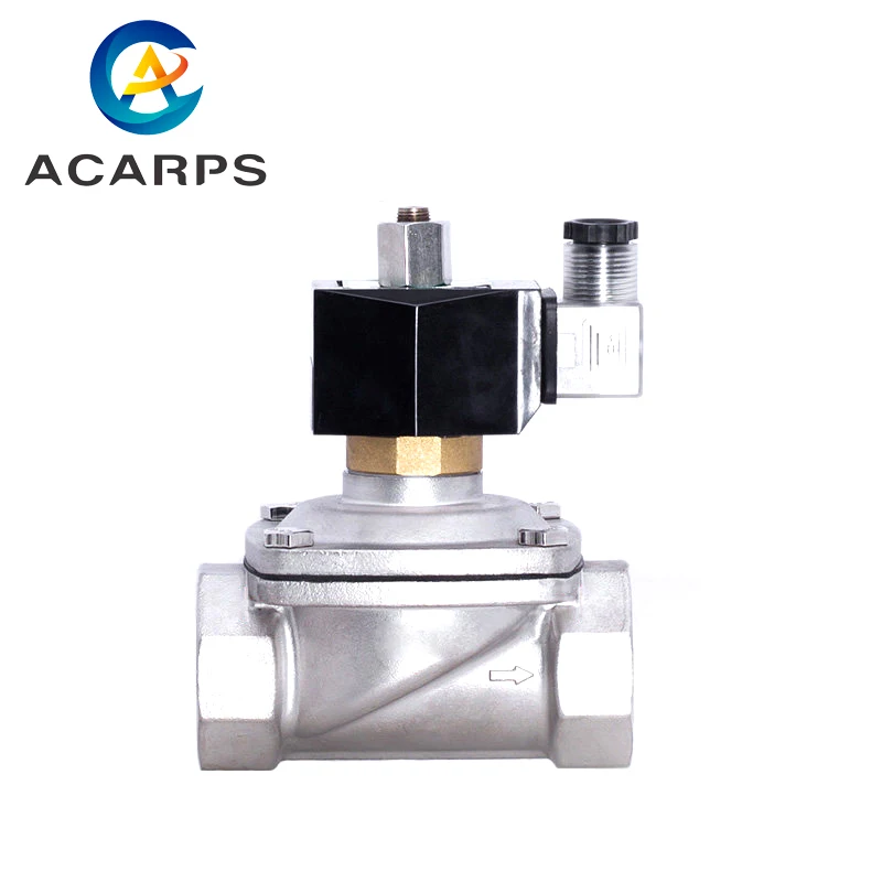 

1-1/2" Stainless Steel Normally Open Solenoid Valve IP65 Pipe Control Switch Valve Water Valve 220V 110V 24V 12V