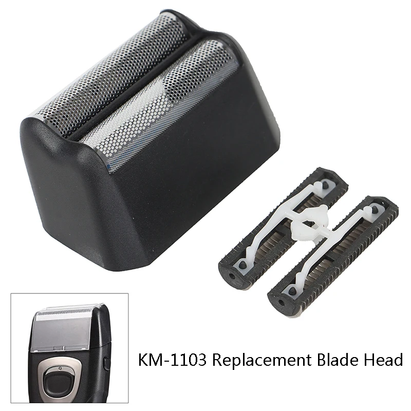 1set Razor Replacement Blade Head For KM-1103 Mesh Blade Net Original Beard Shaving Parts Fits Wahl Finale Shaver