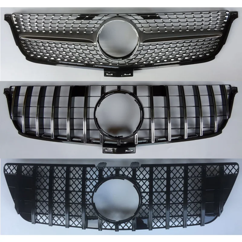 Автостайлинг для Mercedes Benz M class ML W164 W166 2006 2015 средняя решетка из АБС пластика