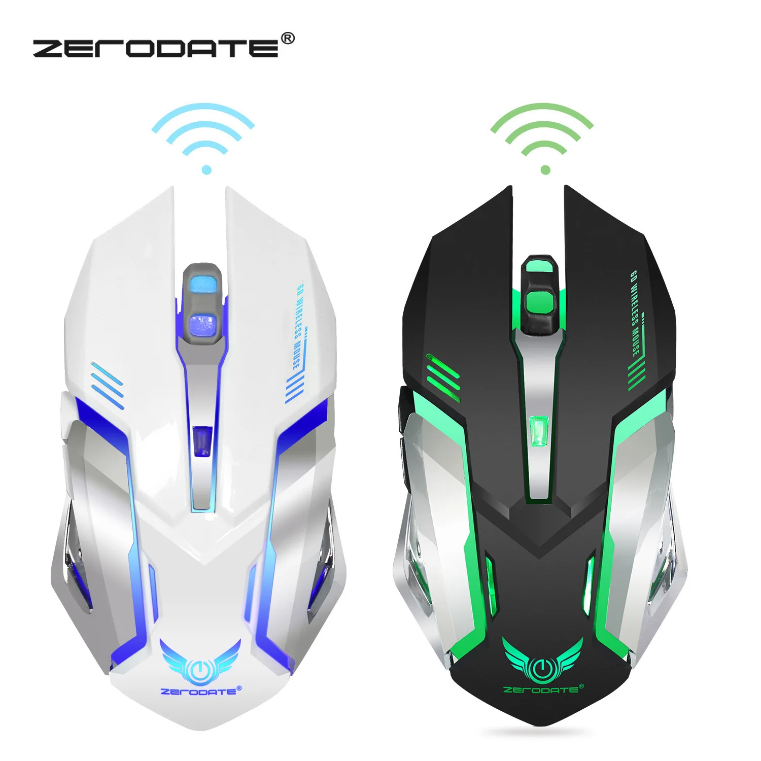 

X70 Colorful Light Emitting Game Mouse 2.4G Rechargeable Wireless Mouse Built-in 600 MA-Factory Direct Spot