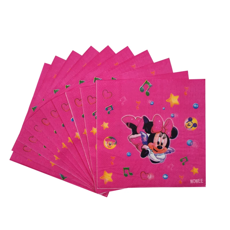

Minnie Mouse Party Decorations Supplies Kids Theme Plates Cup Tablecloth Happy Birthday Red Pink Party Favors anniversair Set