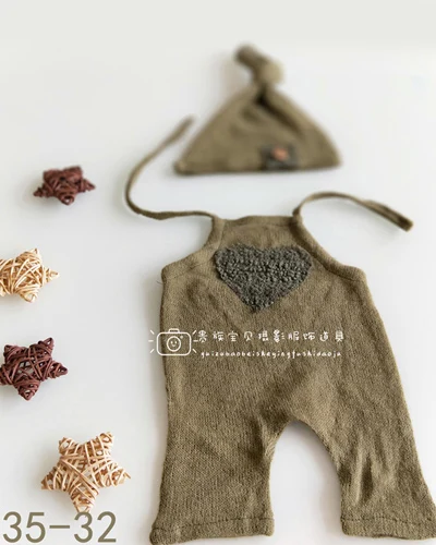 set 15 Шапочка для маленьких мальчиков и девочек+ комбинезоны, Одежда для новорожденных, одежда для выпускного, наряд для фотосессии, аксессуары для фотосессии - Цвет: set 15