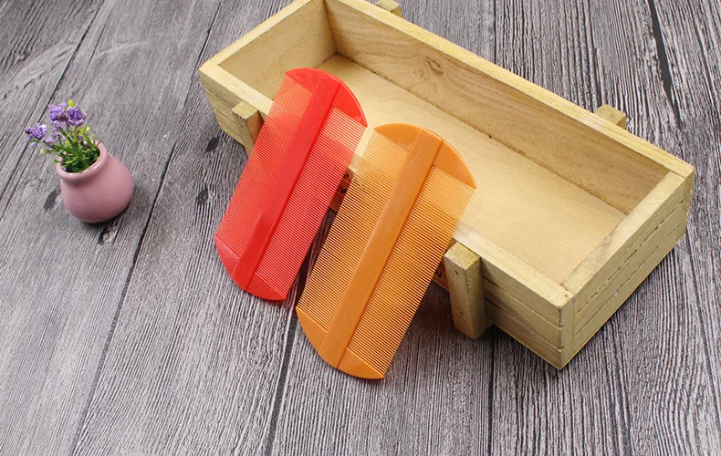 One yuan small grate wholesale box plastic double-sided baby comb to scalp lice com | Brushes & Combs