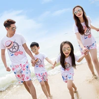 beach family fitted summer home decoration a family of three or four cotton suits mother and daughter mother and son set