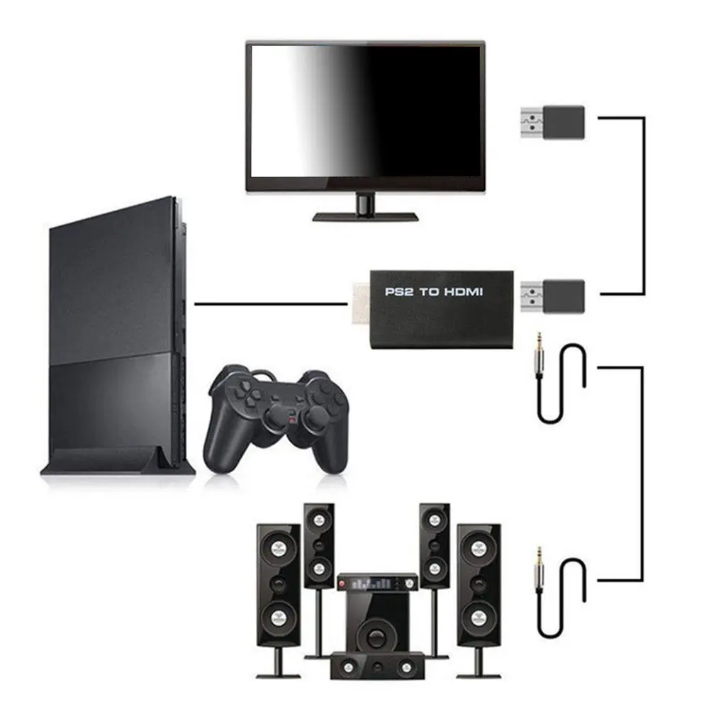 Для PS2 дисплей в HDMI кабель конвертер адаптер с аудио выход инструмент подключения