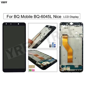 6045 l lcd display touch screen digitizer for bq mobile bq 6045l nice with frame lcd screens glass panel phone repair sets free global shipping