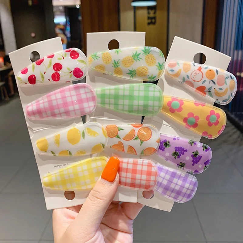 

DISCICI 2021 New Girl -kids Cute Fruit Flower Hairpin Baby Headdress Hair Ornament Fashion Hair Accessories OH1989