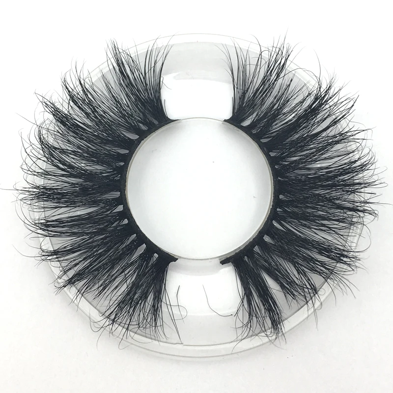 Горячая продажа настоящие норковые меховые ресницы ручной работы 25 мм длина