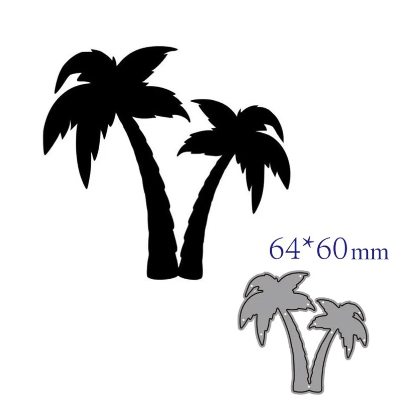Металлические штампы для резки форма кокосовое дерево украшение скрапбукинга