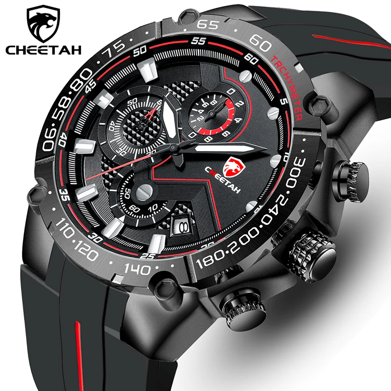 

Top Brand CHEETAH Men Watch Casual Business Wristwatch Fashion Luxury Silicone Strap Sports Waterproof Clock Relogio Masculino