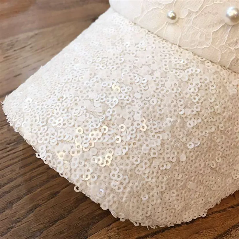 Summer Tourist Hat Plain Cotton Women Baseball Cap Snapback Hip Hop Caps Flowers Casual Pearl Sequins White Baseball Caps Hats