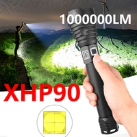 the most powerful 1000000lm xhp100 led flashlight usb rechargeable zoomable torch aluminum waterproof light lantern