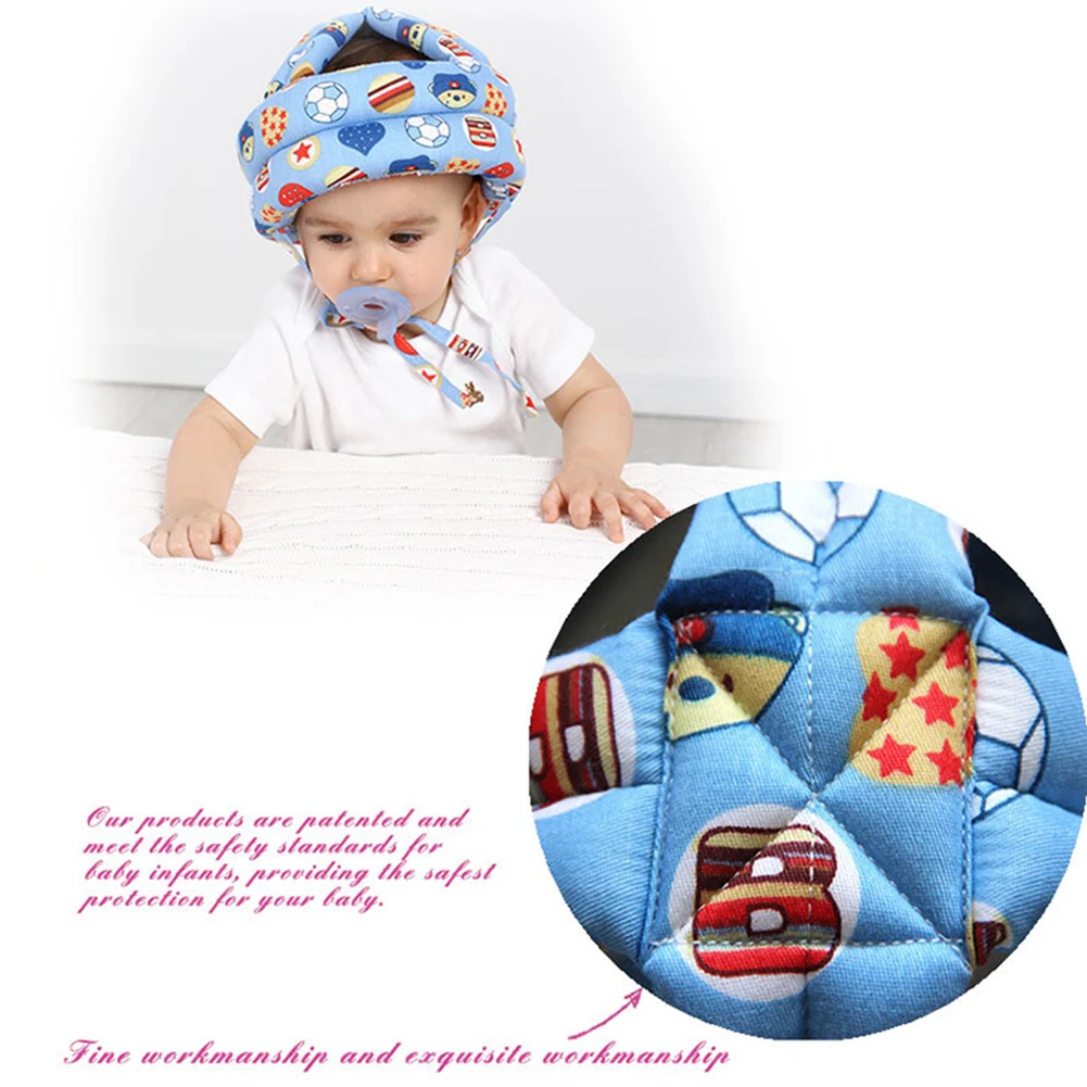 Детская шапка безопасный шлем хлопковый Регулируемый защитный для детей