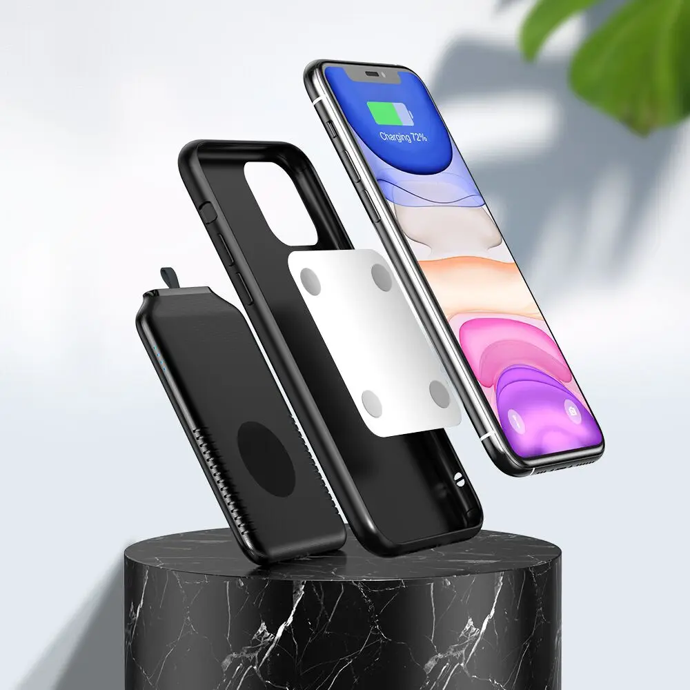 Беспроводное зарядное устройство магнитный внешний аккумулятор для iPhone X