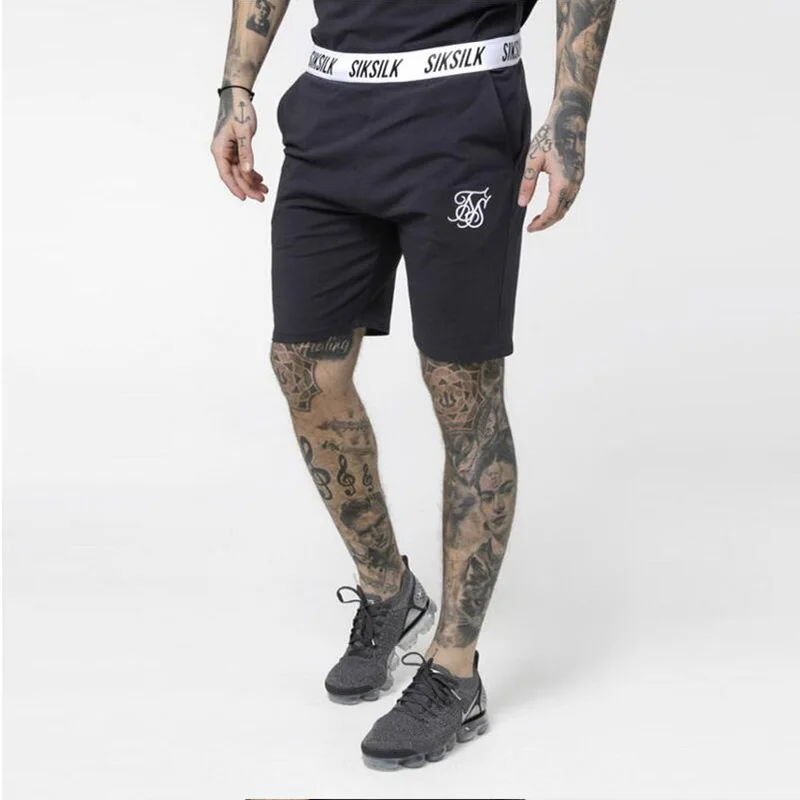 Мужские летние шорты из чистого хлопка модные брендовые шелковые с вышивкой