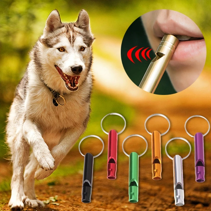 

Pet Training Whistle Dogs Puppy Sound Portable Flute Aluminum Alloy Random Color D7WE