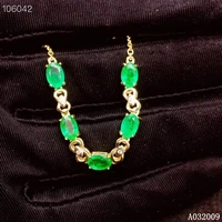 kjjeaxcmy fine jewelry 925 sterling silver inlaid natural emerald bracelet trendy girl hand bracelet support testing