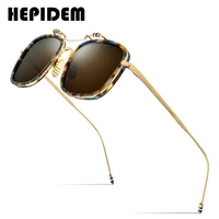 hepidem acetate polarized sunglasses men brand designer square brown sun glasses for women goggles sunglass 50247