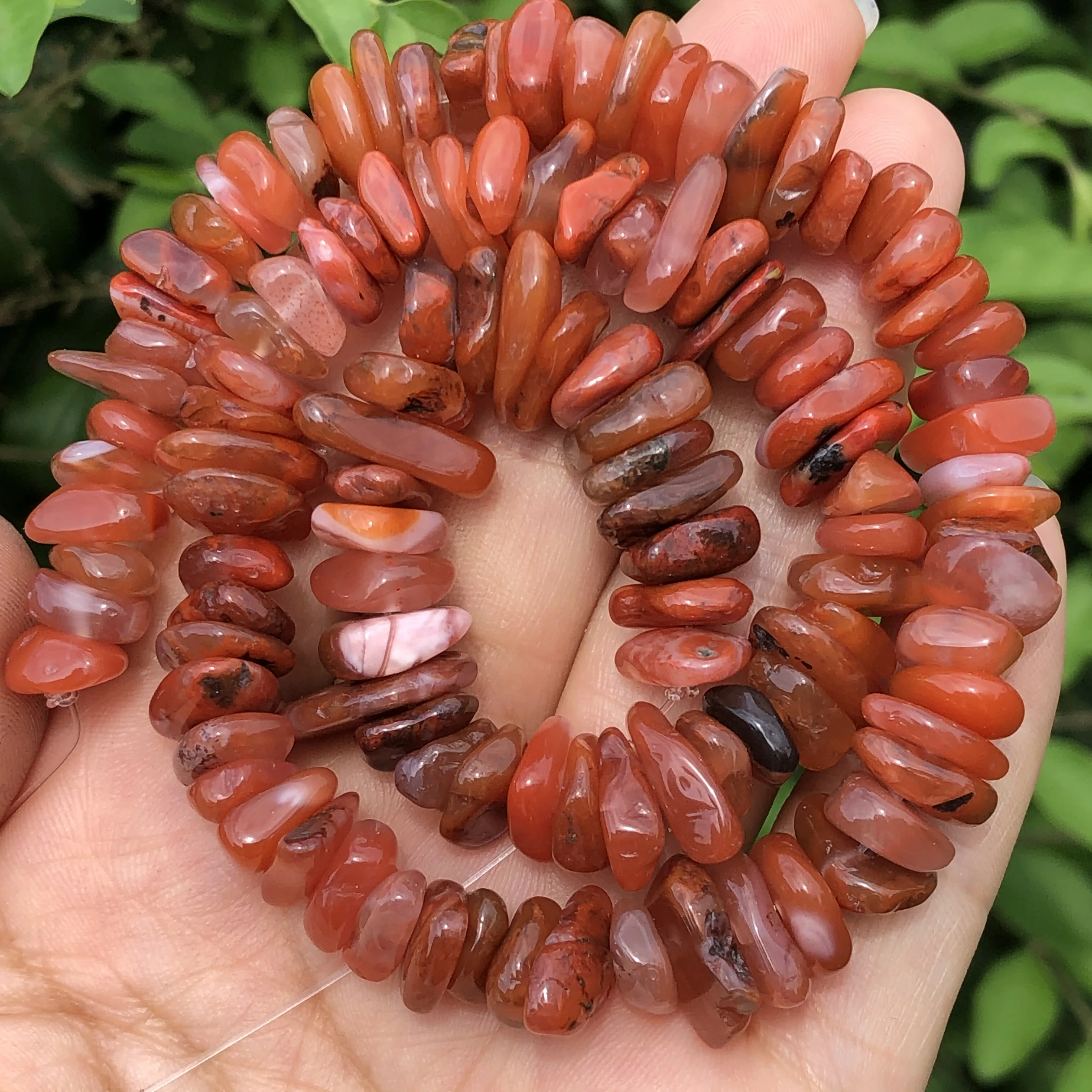 

10 мм естественный неправильной формы кусочки гальки Южной красный агат Dondelle каменные бусины для самостоятельного изготовления ювелирных и...