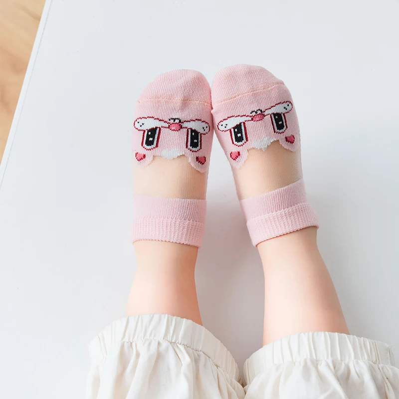 Calcetines finos de algod&oacute;n para ni&ntilde;os, medias c&oacute;modas y transpirables, a la moda, de 0 a 8 a&ntilde;os, 5 pares = 10 unids/lote-3