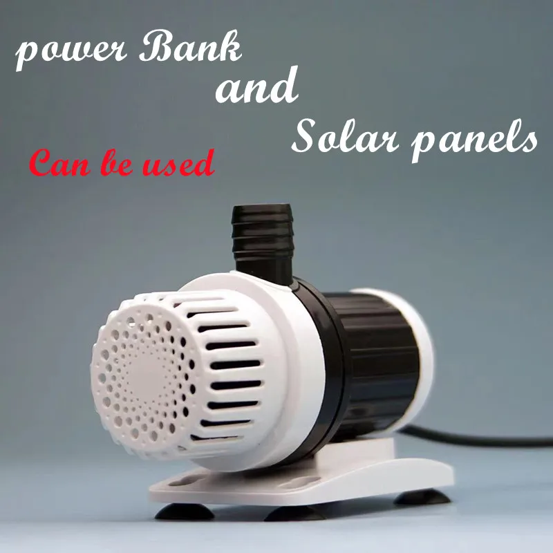 Аквариумный погружной насос Weiting с солнечной батареей бесшумный