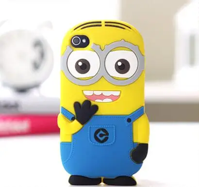 3D чехлы с принтом из мультфильма для iPhone 5 5S 5C 6s 7 8 Plux XS Max Мягкий силиконовый чехол-накладка для iPhone 6 Plus XR чехол для телефона s - Цвет: Little Yellow Man