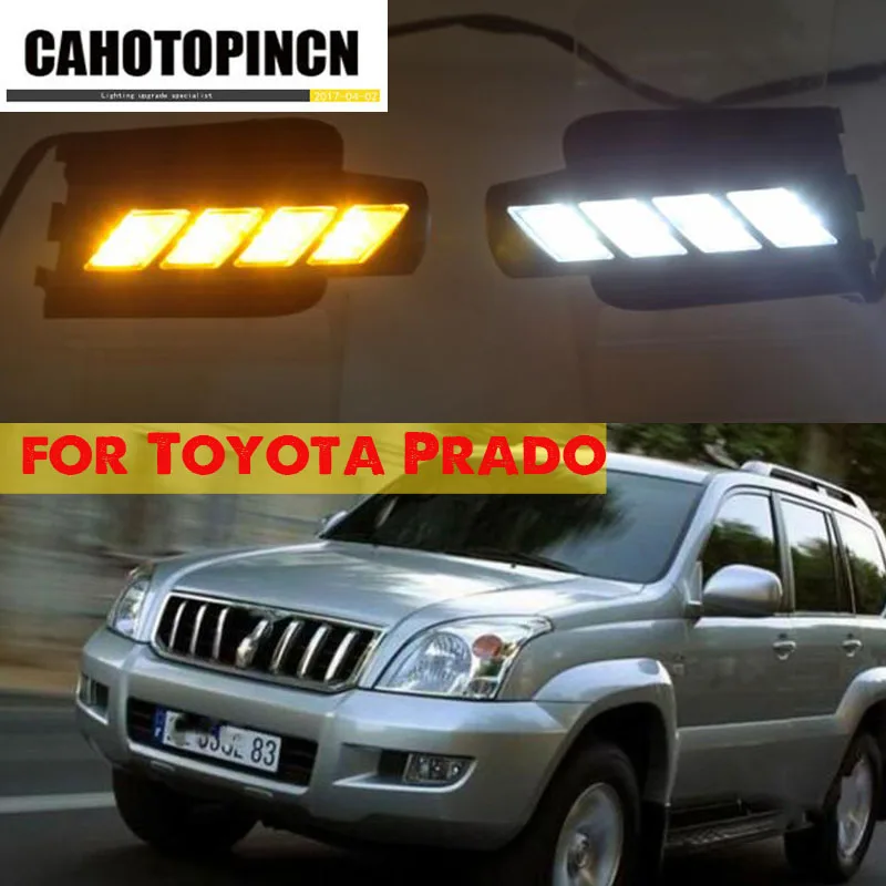 DRL для Toyota Prado 120 Land cruiser LC120 FJ120 2003 2004 2005 2006 2007 2008 2009 светодиодный светильник