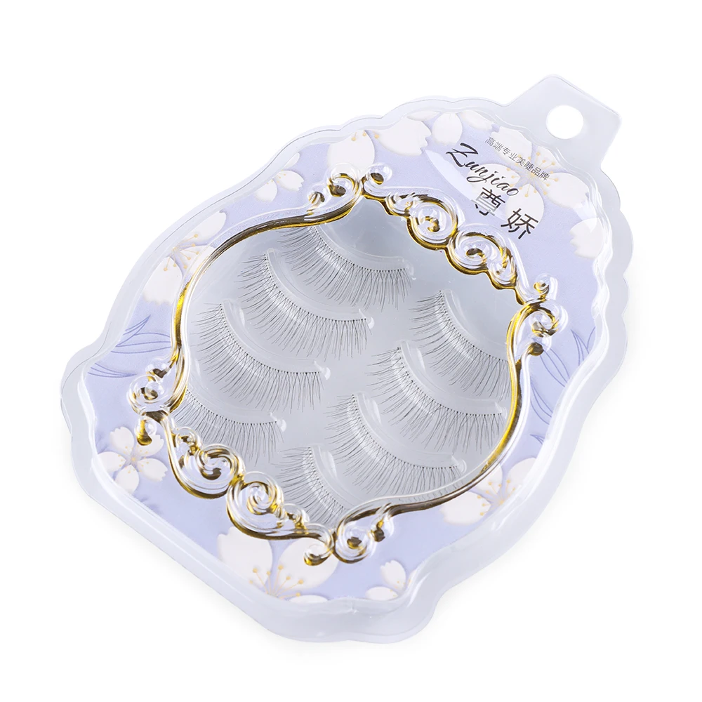 4 пары Японский натуральный стиль накладные макияж ресниц ультра легкие