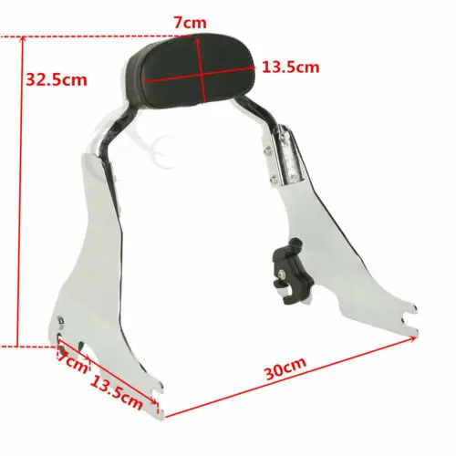Мотоцикл короткая пассажирская спинка Сисси Бар для Harley Sportster 2004- железо XL883 48 72 супер низкий черный/хром