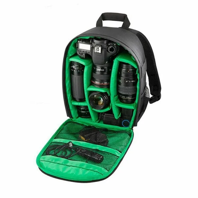 Green Сумка для камеры цифровые Dslr Чехлы Водонепроницаемый Воздухопроницаемый рюкзак видео-и фотокамера непромокаемая упаковка для Nikon Canon sony samsung - Цвет: Green