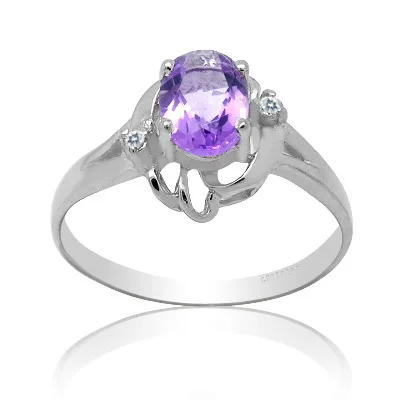 

CoLife Jewelry 5mm*7mm Natural Amethyst Ring for Woman VVS Grade Amethyst Silver Ring Solid 925 Silver Amethyst Jewelry