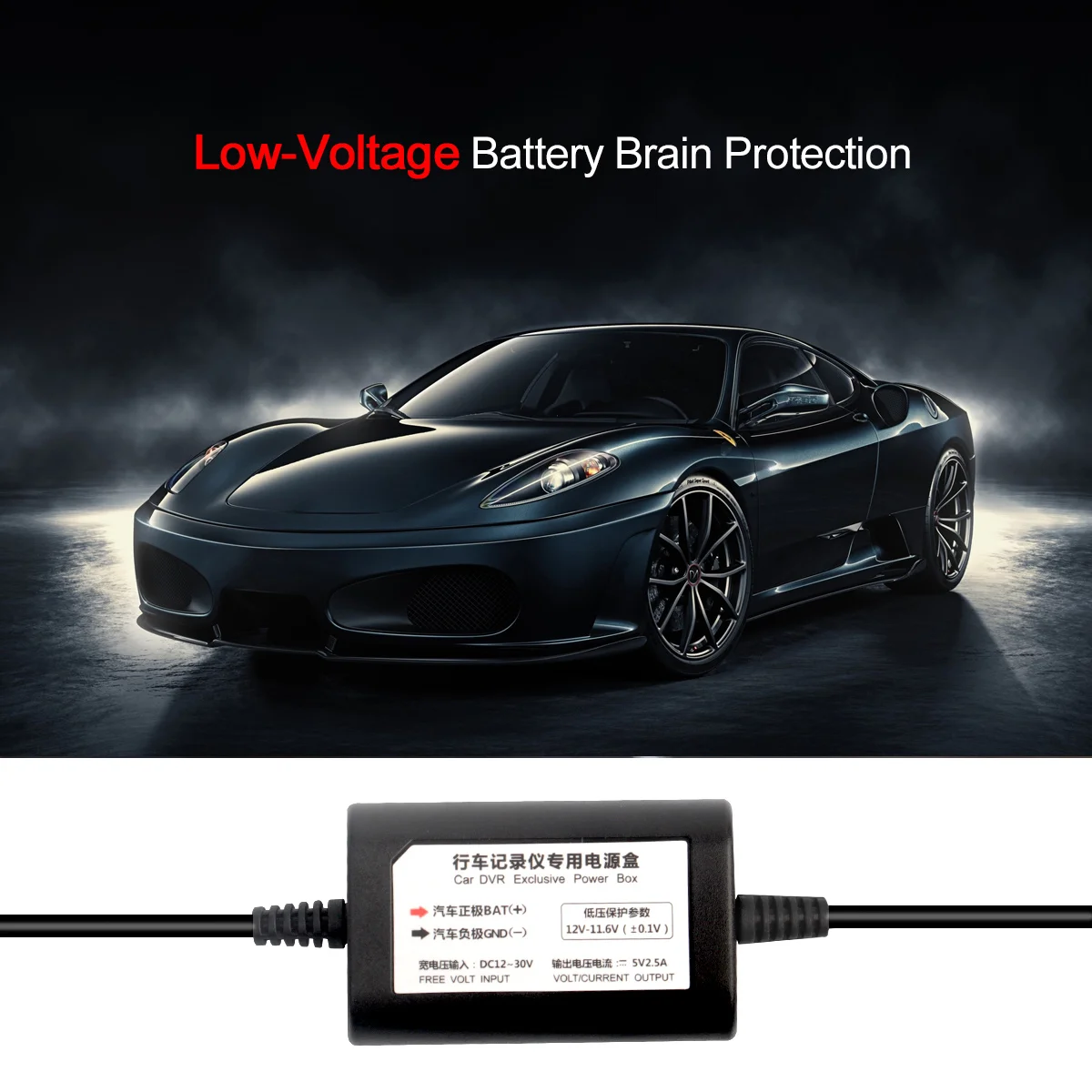 RUCCESS жесткий провод комплект Мини Micro USB 12 В до 5 В 2.5A автомобильный адаптер DVR мощность зарядный кабель Hardwire комплект для Xiaomi/70mai/Dash Cam