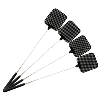4 pcs plastic telescopic extendable fly swatter stainless steel telescopic rod flapper mosquito bug swatter