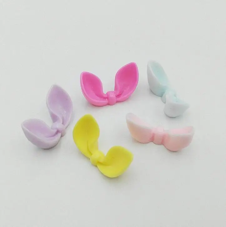 10 шт./лот Kawaii 3D миниатюрные блестки с кроличьими ушками плоской задней стороной
