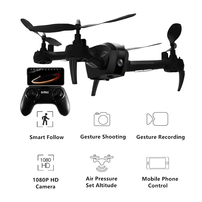 Умный Дрон с дистанционным управлением 1080P HD камера жестовая съемка давление