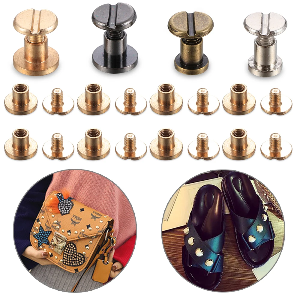 10 комплектов медных заклепок для декора кожаный ремешок кошелек Твердые