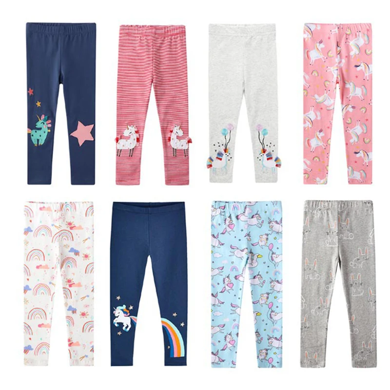 

Детские осенние леггинсы для девочек с рисунком единорога