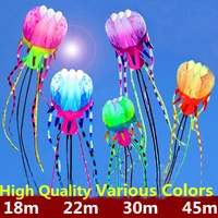 free shipping large jellyfish kites factory flying giant octopus kite reel power kite for adults 3d kite parafoil easy toys bar