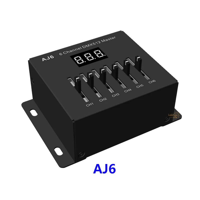 

Free shipping AJ6 6-channel DMX dimmer master International standard DMX512/1990 signal decoder output 8-bit data DC5-12V