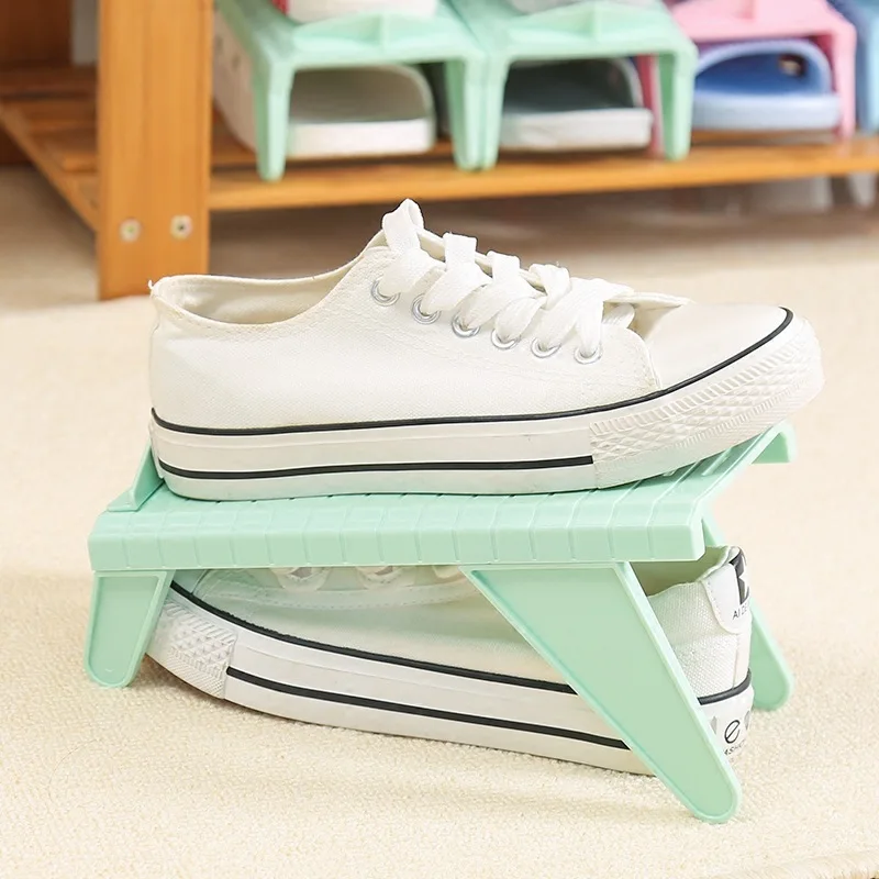 Регулируемая полка для хранения обуви Простые и простые пластиковые съемные