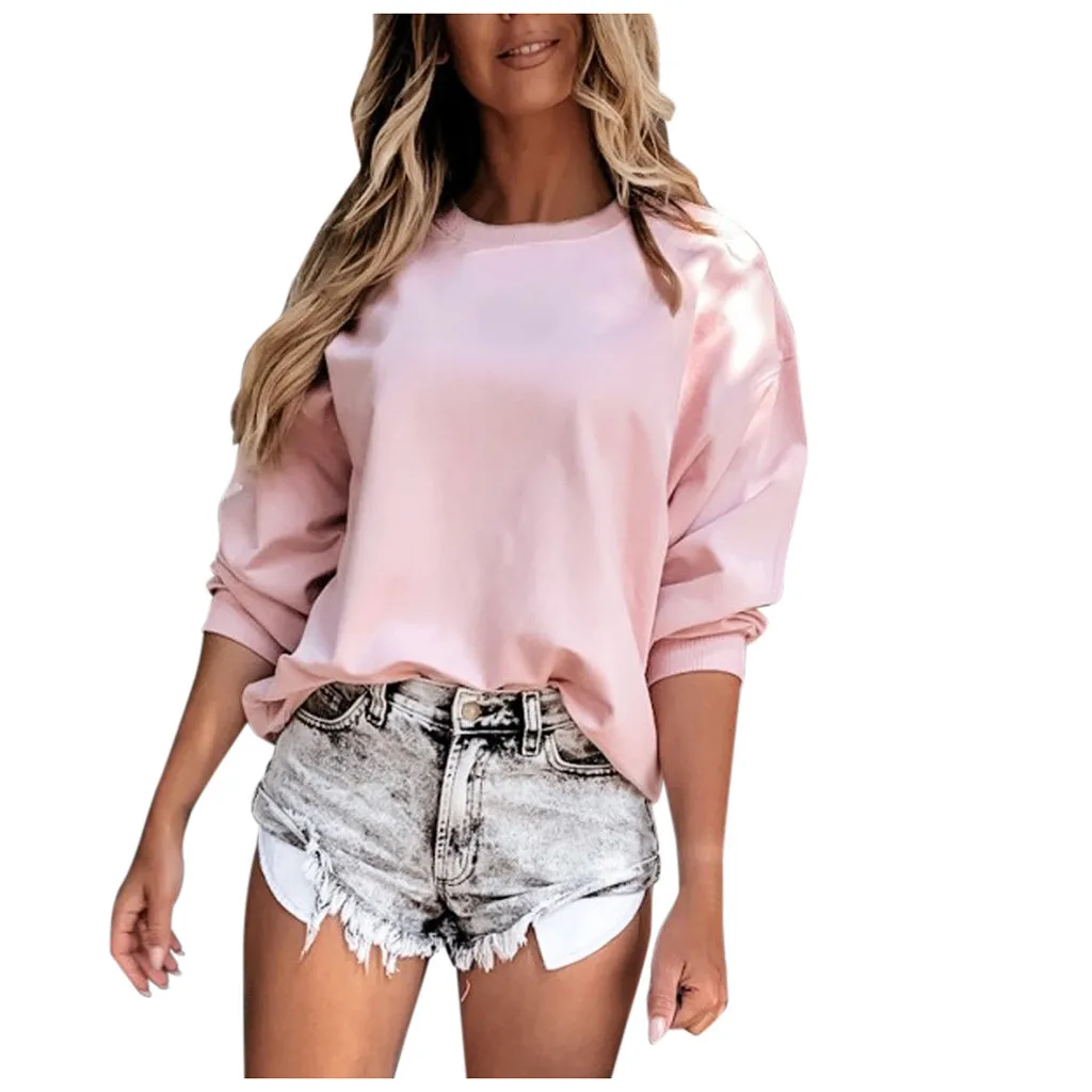 Толстовки унисекс Модный Дикий теплый повседневный свитшот с круглым вырезом и