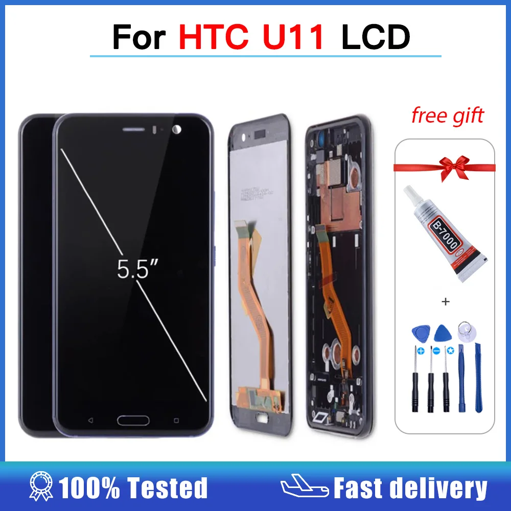 5 &quot100% протестированный ЖК-дисплей для HTC U11 кодирующий преобразователь