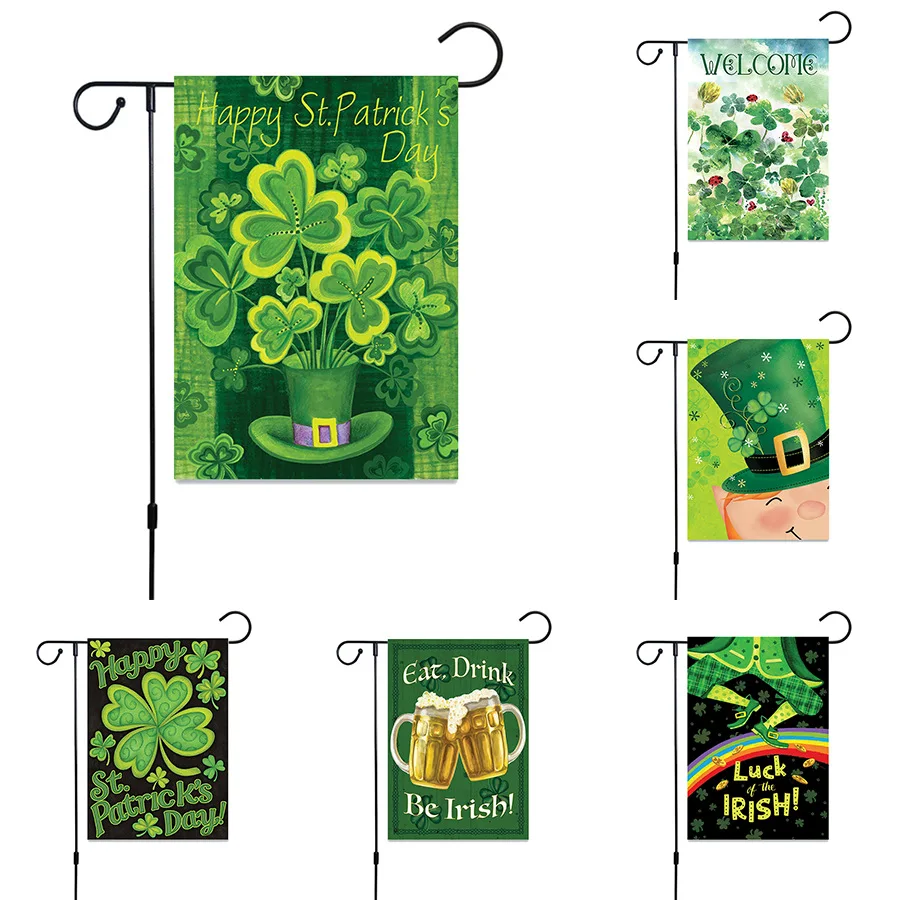 

Irish St. Patricks Day Mini Yard Banner Garden Flag With High Quality Garden Flags House Decor 2020 New Fashion