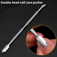 nail art tools stainless steel cuticle pusher double head spoon remover tools for manicure nail art care pusher