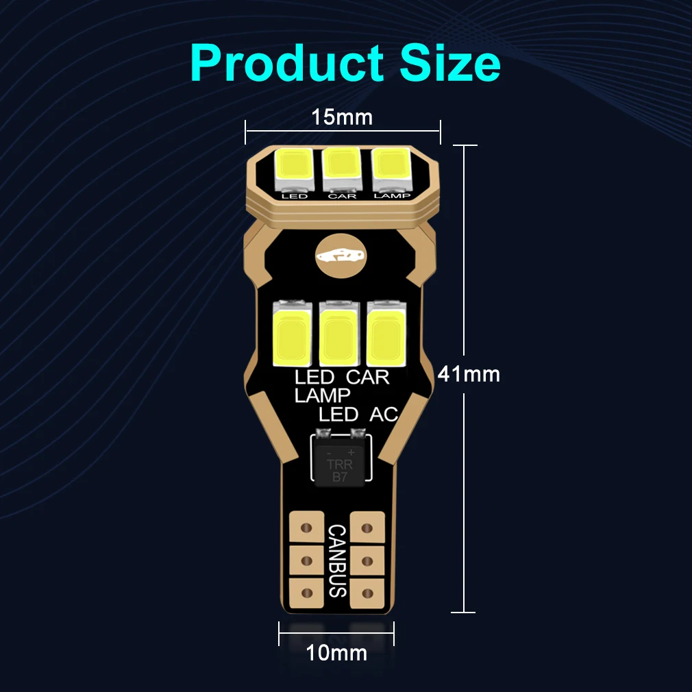 2x W16W T15 светодиодный ные лампы 3030 SMD светодиодные фонари заднего хода 921 912 920
