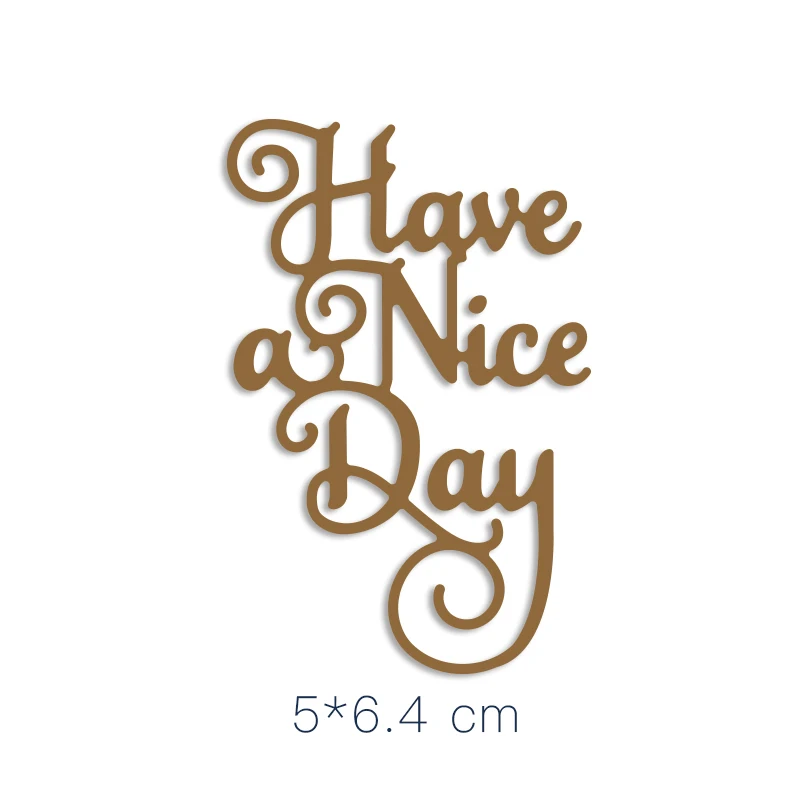 Есть хороший день слова штампы металлические трафареты для пресс-формы DIY