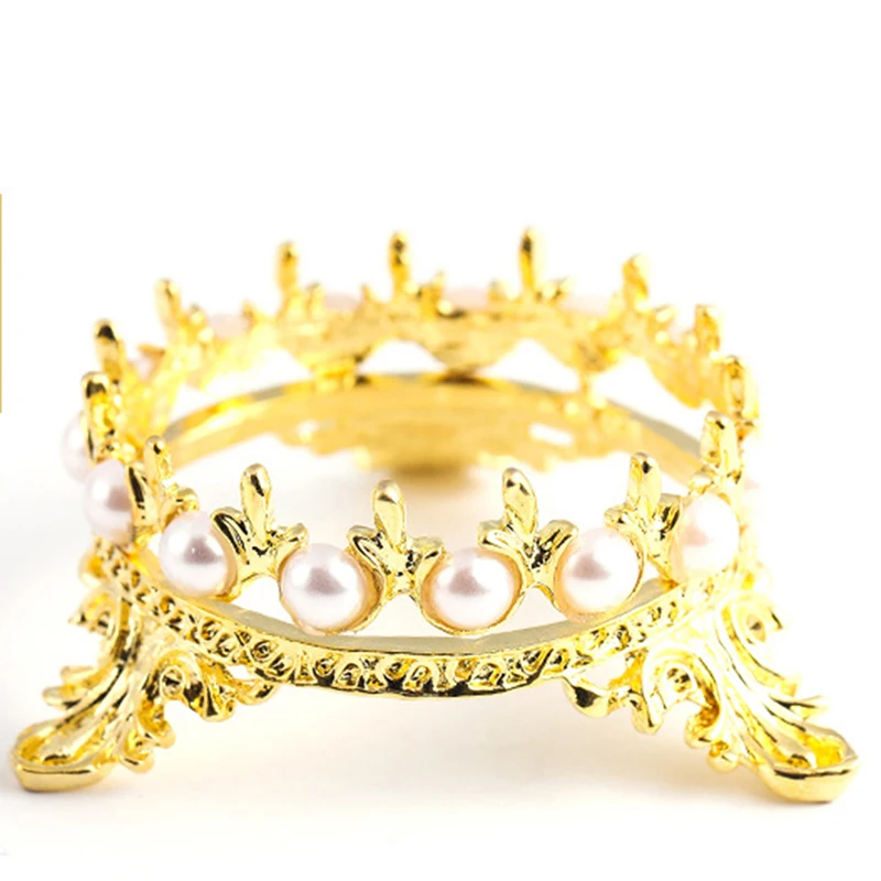Vintage Crown Design Nail Art Pens Brushs Stand Rack Pearls Decoration Salon Home DIY Manicure Carving Drawing Pen Holder | Красота и
