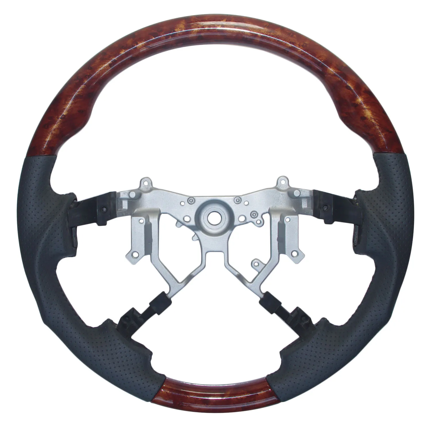 Кожаный деревянный спортивный руль для 2008- Toyota Land Cruiser FJ200 LC200 202 Sequoia Tundra- Toyota Hiace